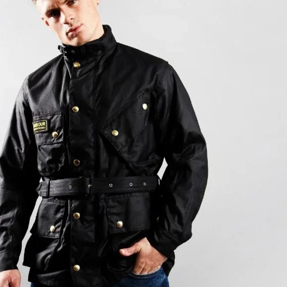 美品Barbour International Wax Jacket バブアー Barbour International Lever Wax Jacket Sage Barbour